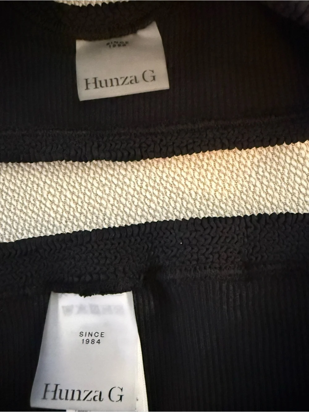 Hunza G black naidine bikini